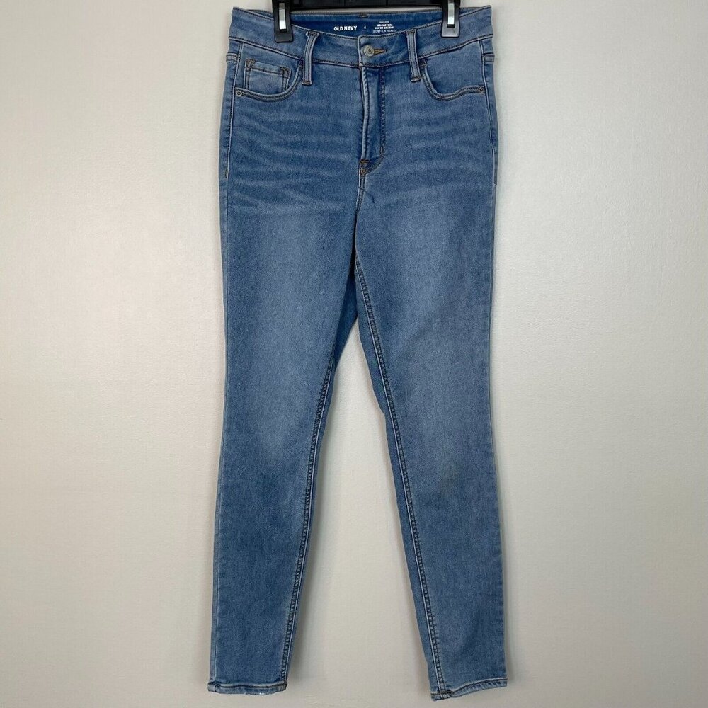 Old Navy Jeans 4 Rockstar Super Skinny High-Rise Light Wash Stretch Women's‎